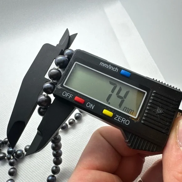 Vintage Tahitian Peacock Rainbow Black Pearl Necklace 14K Gold CLASP 18” - Picture 13 of 14